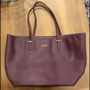 Plum Kate Spade tote bag.